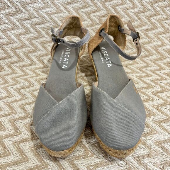 Viscata Barcelona Pubol Canvas Espadrille Wedges - Picture 5 of 12